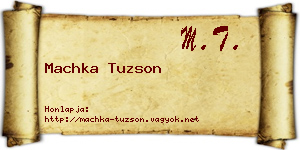 Machka Tuzson névjegykártya